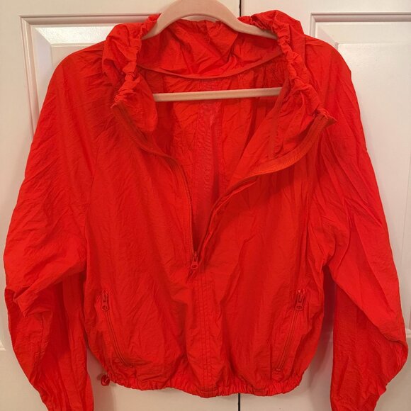 DAILY DRILLS Orange Nylon Windbreaker - Picture 6 of 7